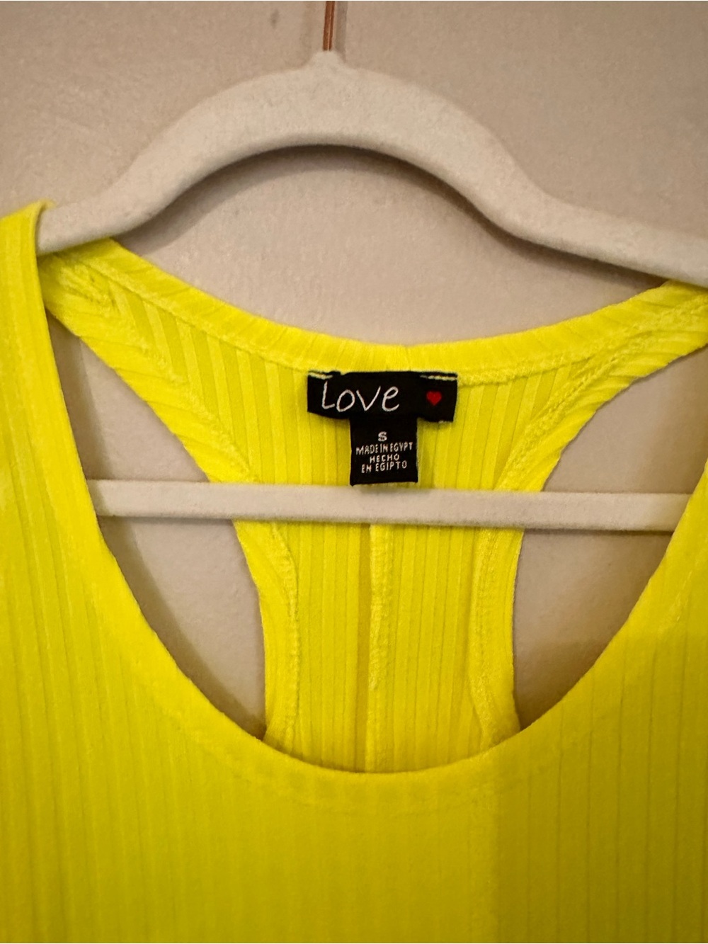 Love Neon Yellow Ribbed Racerback Maxi Dress - Picture 3 of 3